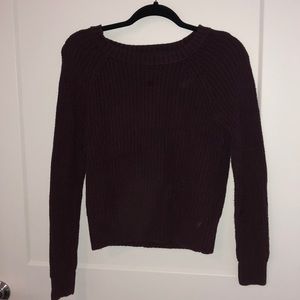 dark purple knit sweater